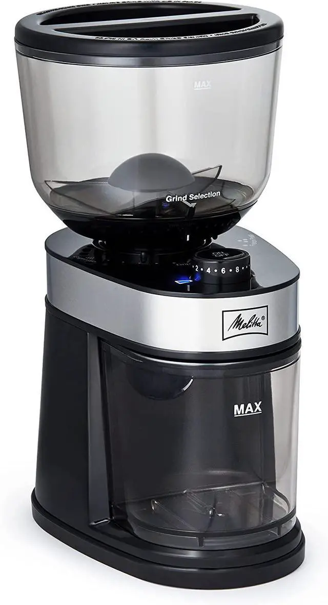Main image of Melitta Molino Flat Burr Whole Bean Coffee Grinder, 8 oz/14 cups - Black