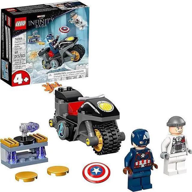 Main image of LEGO Marvel 76189 Captain America and Hydra Face-Off Motorcycle Set - 49 Pieces
