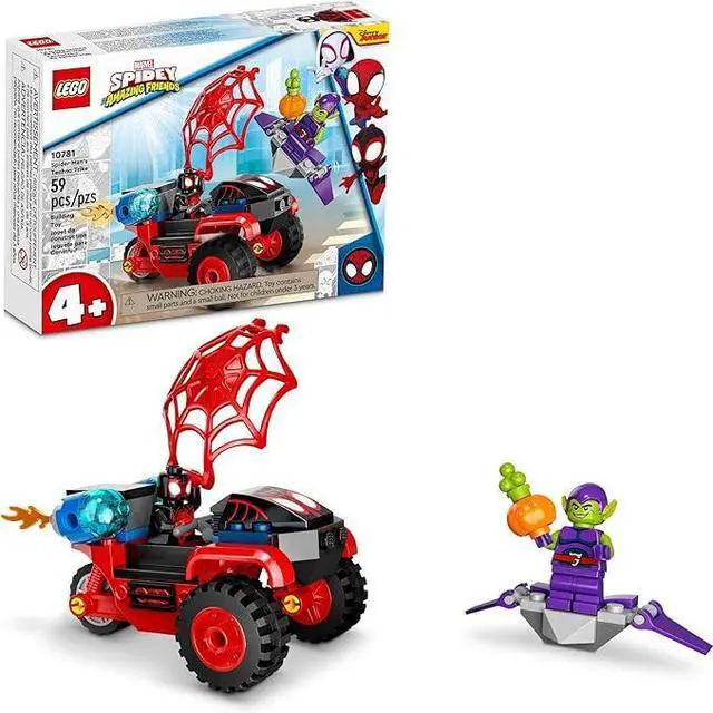 Main image of LEGO Marvel 10781 Miles Morales Spider-Man Techno Trike Set for Kids Ages 4+
