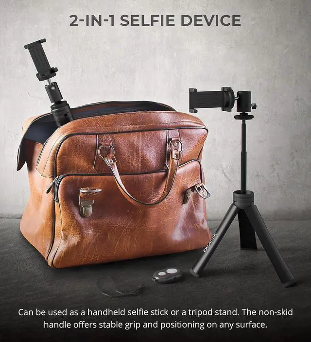 Alt view image 2 of 2 - Blucoil Extendable Selfie Stick with Bluetooth Remote Control