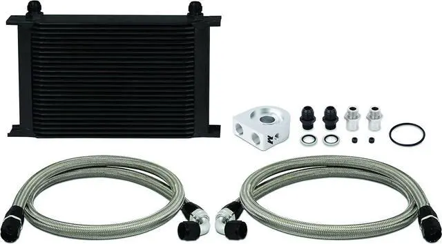 Main image of Mishimoto MMOC-UHBK Universal Oil Cooler Kit with Universal Fitment - Black