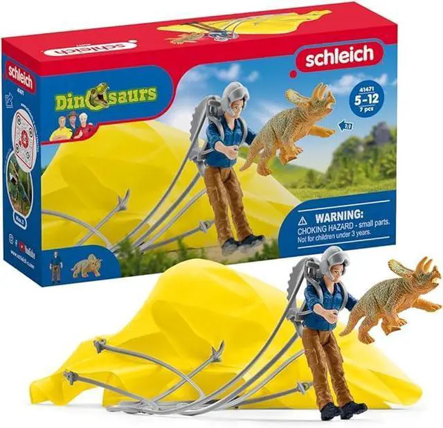 Main image of Schleich Dinosaur Toy for Boys & Girls with Baby Triceratops, 7 Pieces, Ages 4+