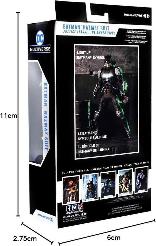Alt view image 2 of 2 - McFarlane DC Multiverse Batman Hazmat Suit 7" Figure w/ Light-Up Logo Gold Label