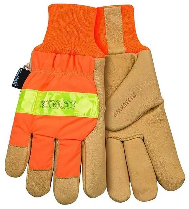 Alt view image 2 of 2 - Kinco HydroFlector Pigskin Wrist Waterproof Glove, Orange - Large (Pack of 1)