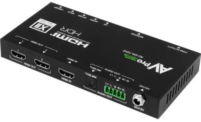 Alt view image 2 of 2 - AVPro Edge 1x2 HDMI 2.1b Distribution Amplifier w/ Surface Mount, 12 Volts (DC)