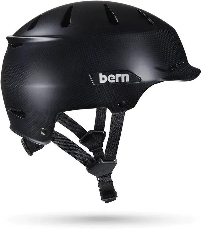 Alt view image 2 of 2 - Bern Hendrix Adult Bicycle Helmet for Men/Women, Carbon Semi-Gloss Black - Large