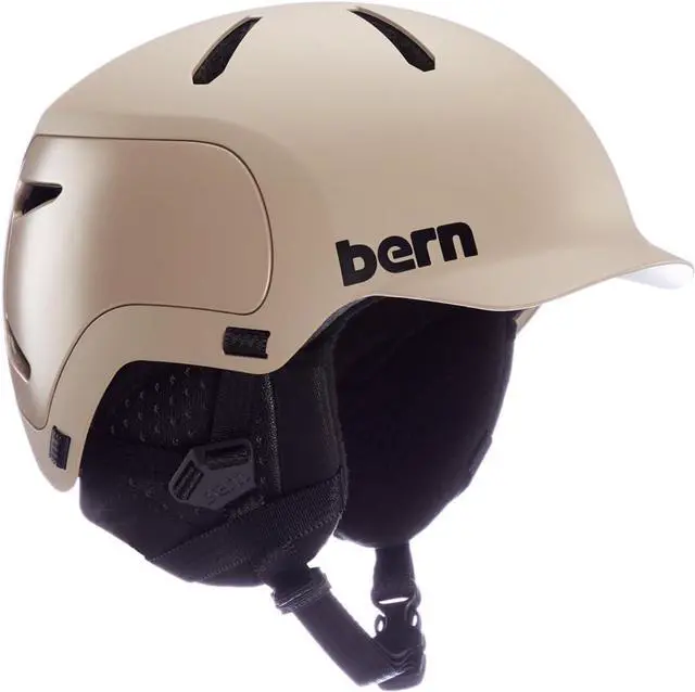 Main image of Bern Watts 2.0 Adult Ski and Snowboard Helmet for Men/Women, Matte Sand - Large