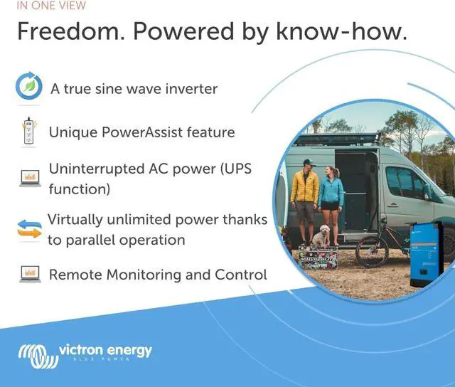 Alt view image 2 of 2 - Victron Energy MultiPlus Pure Sine Wave Inverter Charger for Vehicles, 12 Volts