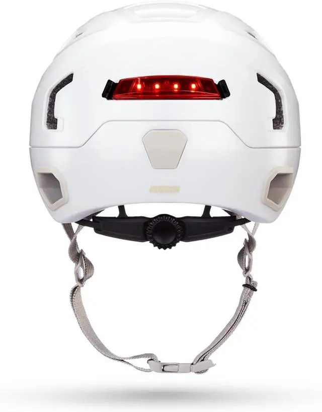 Alt view image 2 of 2 - BERN Hudson Commuter Bike Helmet with MIPS Fits U-Lock, Satin White - Size Large