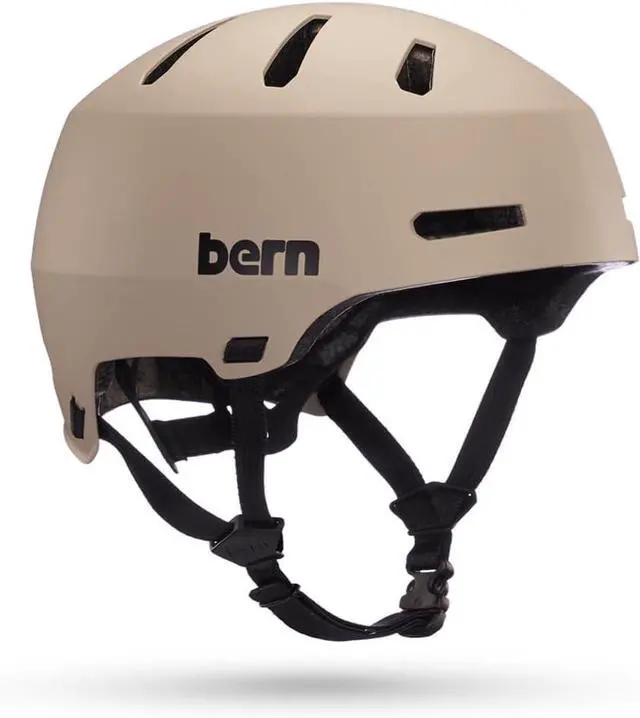 Main image of BERN Macon 2.0 MIPS Bike Helmet with Waterproof LED system, Matte Black - Large