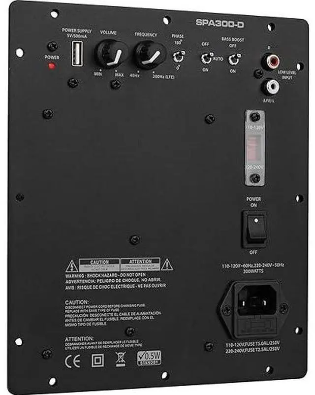 Main image of Dayton Audio SPA300-D Switchable 6dB Subwoofer Plate Amplifier - 300 Watts