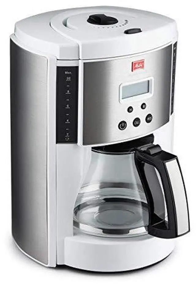 Alt view image 2 of 3 - melitta aroma enhance drip coffee maker, with glass carafe, 10 cups capacity, white