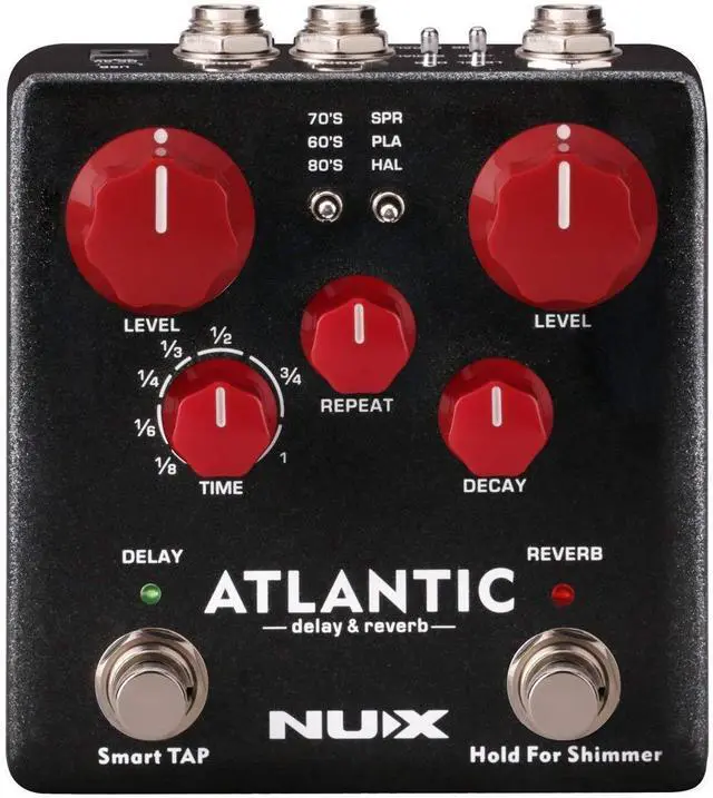 Main image of NUX Atlantic Multi Delay and Reverb Effect Pedal with Inside Routinga Firmware