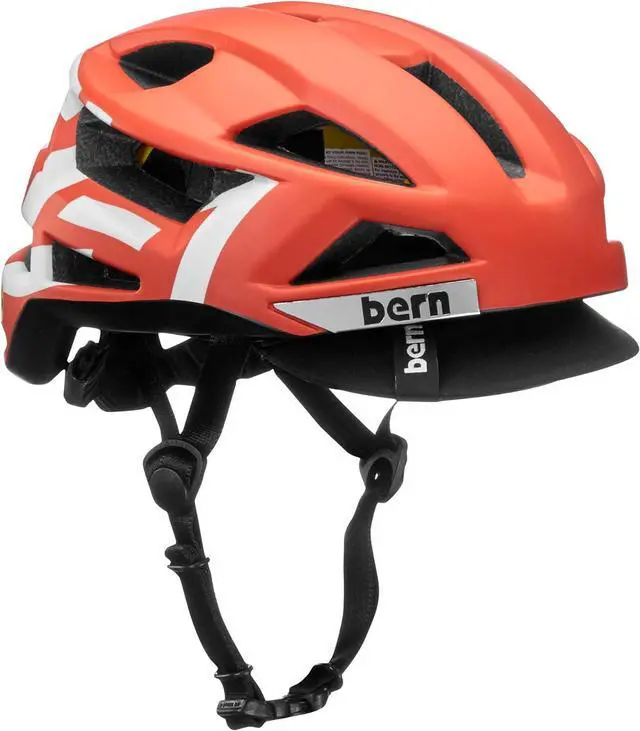 Main image of BERN FL-1 Pave Bike Helmet, MIPS Rotational Impact Protection, Matte Red - Large