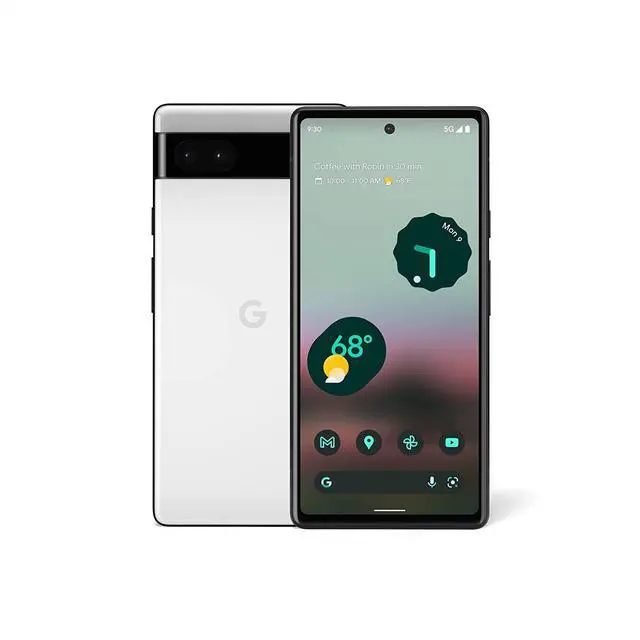 Main image of Google Pixel 6a 5G 128GB/6GB 6.13 Inches Unlocked Android Smartphone - Chalk