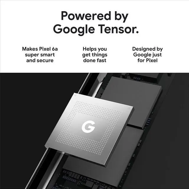 Alt view image 2 of 2 - Google Pixel 6a 5G 128GB/6GB 6.13 Inches Unlocked Android Smartphone - Chalk