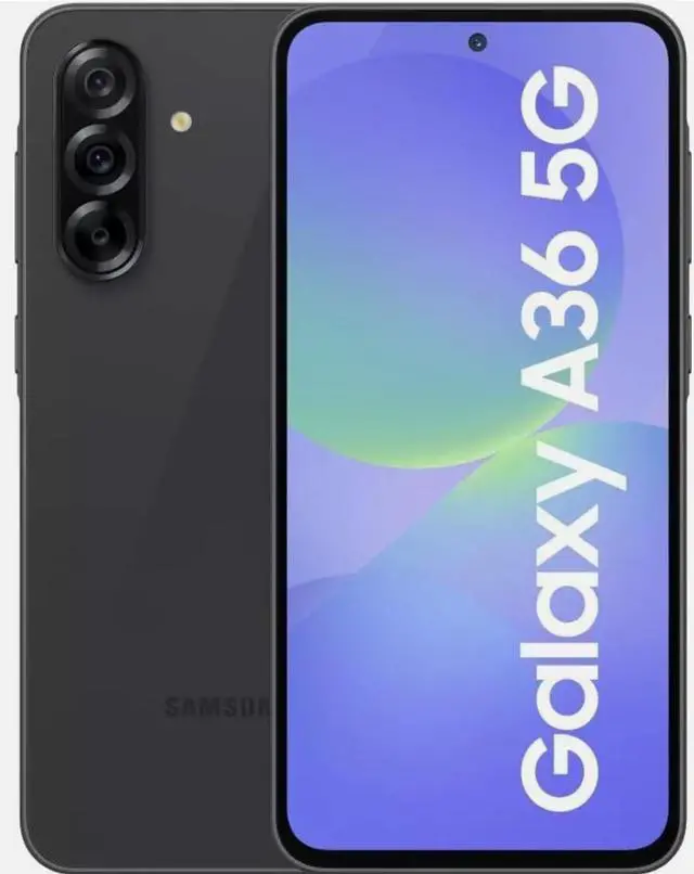 Main image of SAMSUNG Galaxy A36 5G 128GB+8GB 6.6" Dual SIM Unlocked Smartphone, Awesome Black
