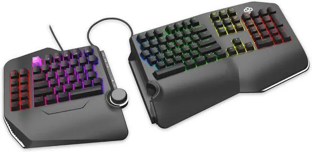 Main image of Cloud Nine C989M Ergonomic Mechanical Keyboard - Cherry RGB MX Brown Switches