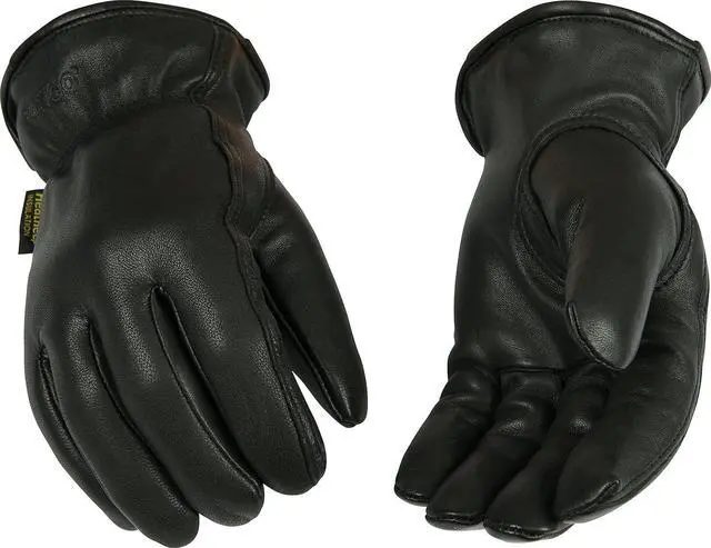 Main image of Kinco 93HK-M-1 Lined Grain Goatskin Elastic Safety Work Gloves, Black, Medium