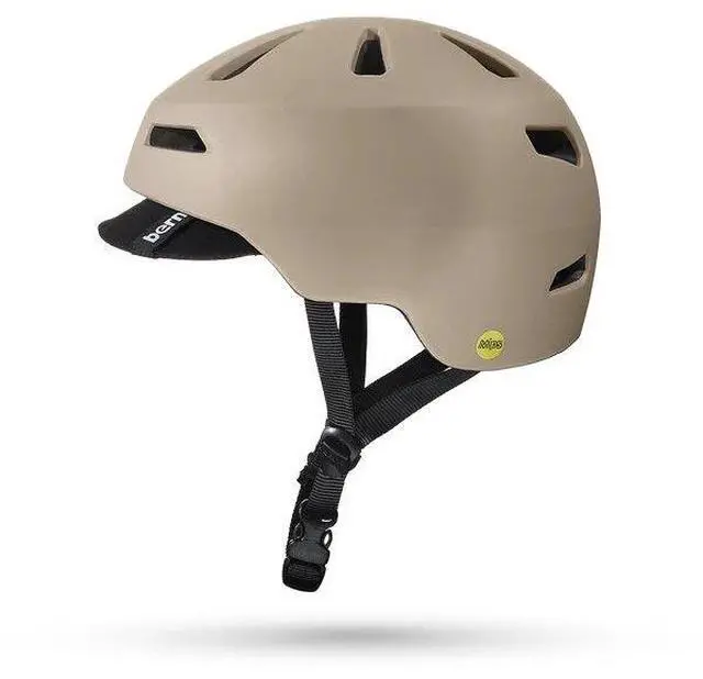 Alt view image 2 of 2 - Bern Brentwood 2.0 Adjustable Adults Bicycle Helmet, Matte Sand w/ Visor - Large