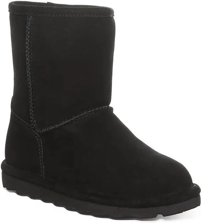 Main image of BEARPAW Elle Youths Ankle Slip On Boot for Indoor & Outdoor, Black, Youth Size 3
