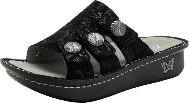 Main image of Alegria Women Julee Triple Adjustable Platform Slide Sandal,Vinely, Size 10.5-11
