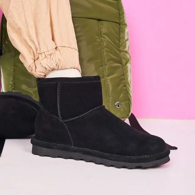 Alt view image 2 of 2 - BEARPAW Alyssa 2130W Women's Comfortable Slip On Ankle Boot, Black - Size 9