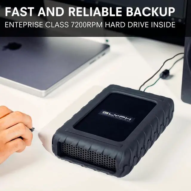 Alt view image 3 of 3 - Glyph BlackBox Pro BBPR8000 8TB External Hard Drive 7200 RPM, USB-C (3.1,Gen2)
