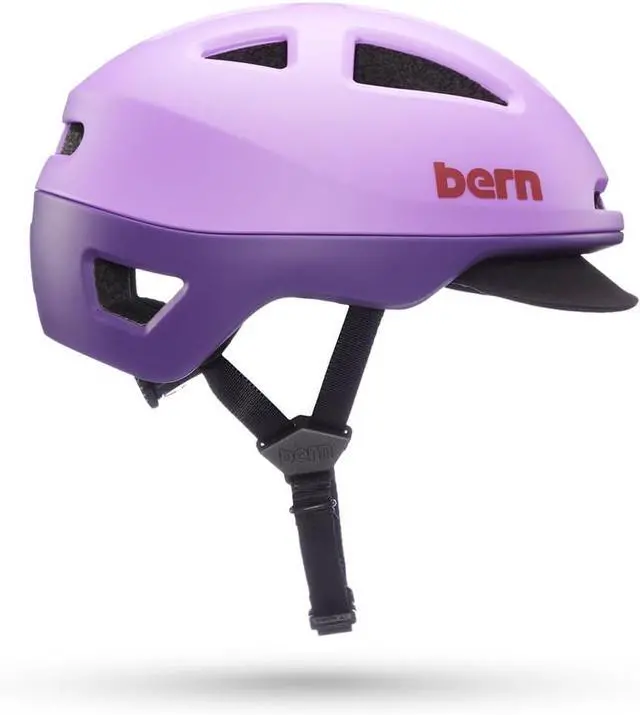 Alt view image 2 of 2 - Bern Major MIPS Lightweight Adult Bicycle Helmet, Matte Electric Purple - Small