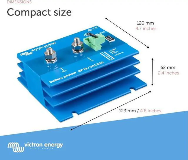 Alt view image 2 of 2 - Victron Energy BPR000220400 12/24-V BatteryProtect Auto Disconnect Module - Blue