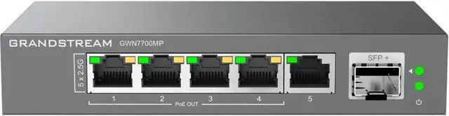 Alt view image 2 of 2 - Grandstream Unmanaged 2.5 MultiGigabit Switch with 5 x 2.5 GigE (4 x PoE), 1 x SFP+ GWN7700MP