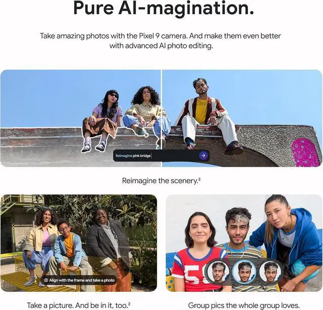 Alt view image 10 of 10 - Google Pixel 9 - Unlocked Android Smartphone with Gemini, 24-Hour Battery, Advanced Camera, and 6.3" Actua Display - Porcelain - 128 GB