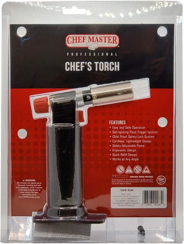 Alt view image 2 of 2 - Chef Master Refillable Cooking Torch Gun for Searing Steaks/Meat/Desserts/BBQ