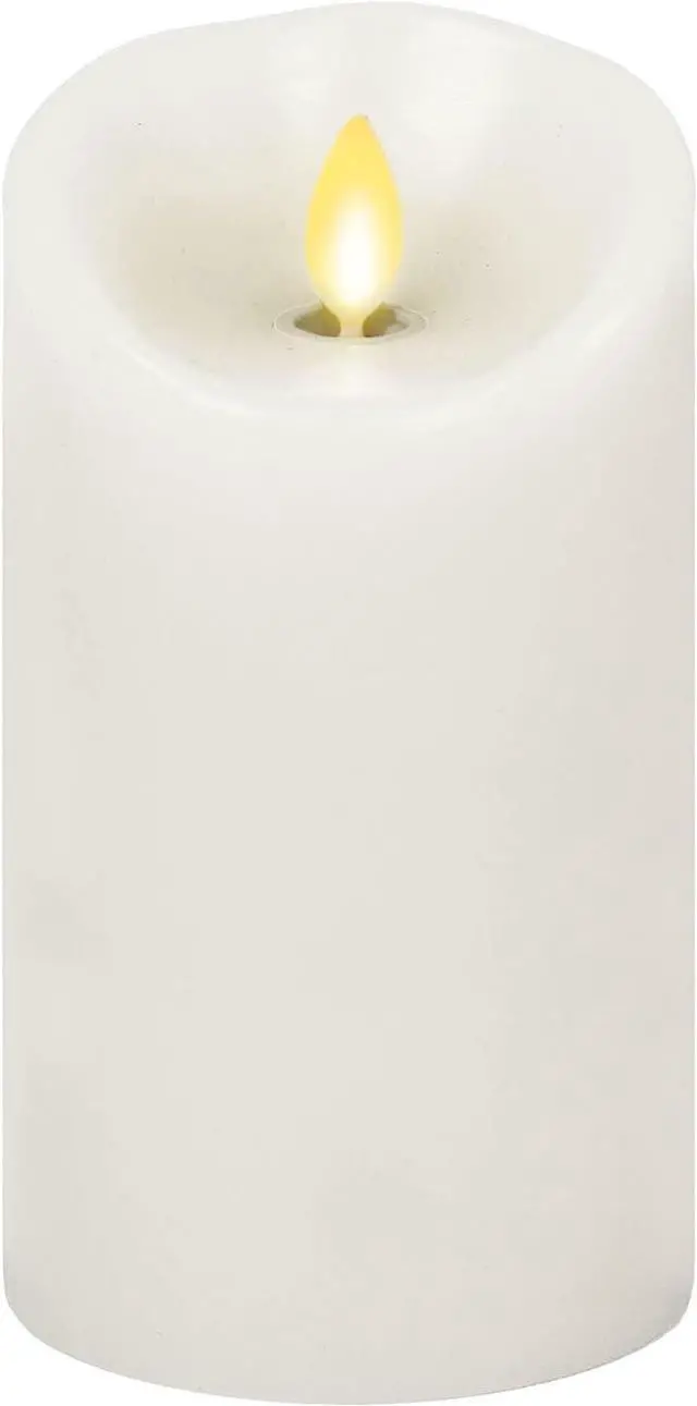 Main image of Luminara Indoor Paraffin Wax Flameless LED Candle for Decoration, White, 3" x 6"