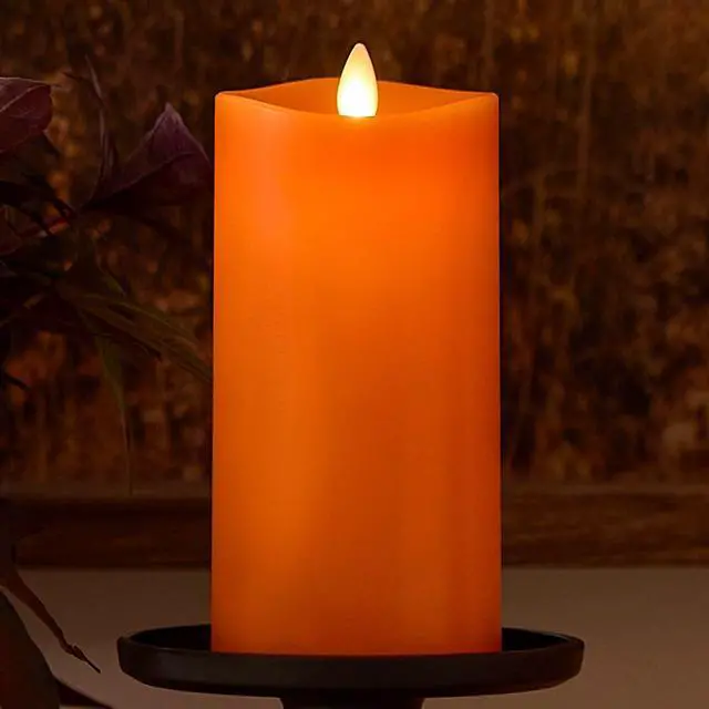 Main image of Luminara Flickering Flameless LED Candle for Indoor, 3" x 6.5" - Russet Orange