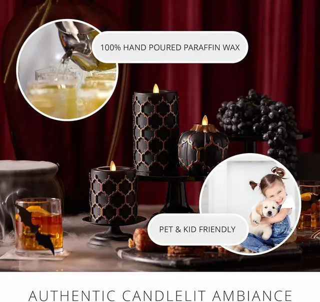 Alt view image 2 of 2 - Luminara Flickering Flameless LED Candle for Indoor Home Decor, 3.5"x6.5", Black