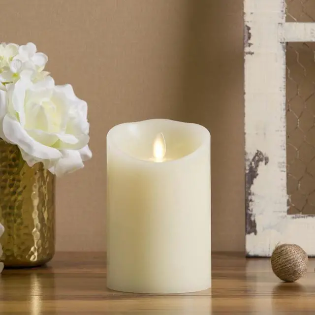 Main image of Luminara Indoor Flickering Moving Flame Portable LED Candle, Ivory - 3" x 4.5"