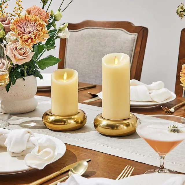 Alt view image 2 of 2 - Luminara Indoor Flickering Moving Flame Portable LED Candle, Ivory - 3" x 4.5"