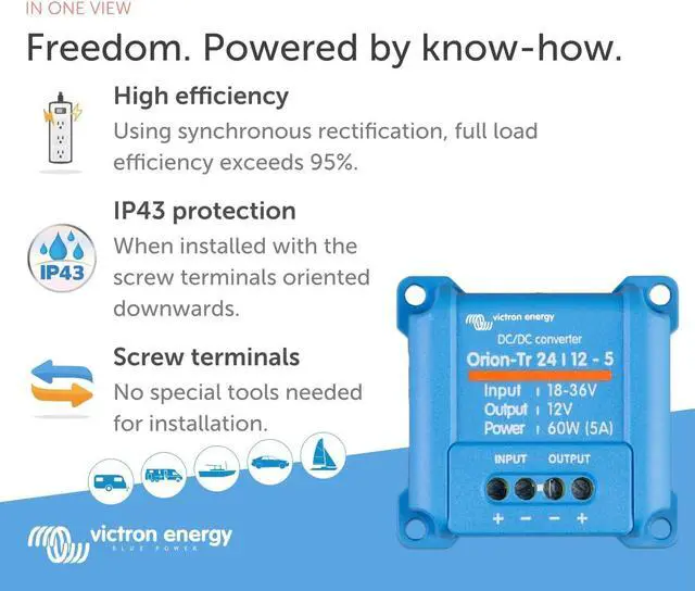 Alt view image 2 of 2 - Victron Energy ORI241205200 Orion-Tr DC to DC Converter for Dual Battery System