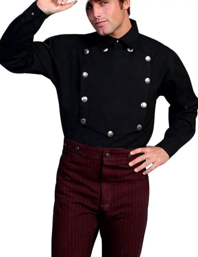 Main image of Scully 	F0_rw011 Men's Rangewear Long Adult Sleeve Bib Shirt, Black - Large