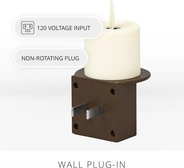 Alt view image 2 of 2 - Luminara Nightlight Flameless Candle with Auto On/Off Switch, 1 watts - Bronze-