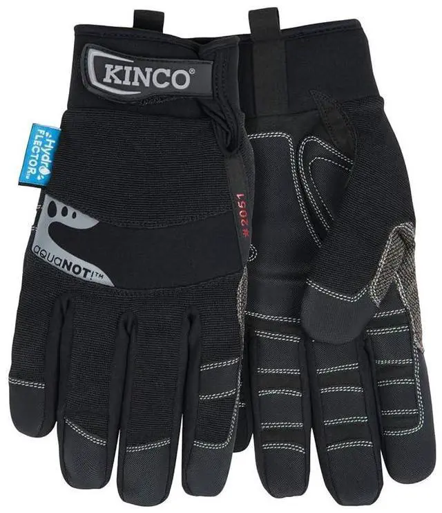 Alt view image 2 of 2 - Kinco 2051-XL Lined Waterproof Cold Weather Velcro Adults Gloves, Black, X-Large