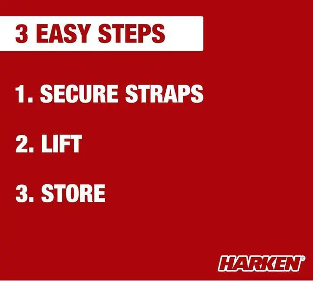 Alt view image 2 of 2 - HARKEN Heavy Cargo Carrier Overhead Garage Storage 4-Point Hoist System - Black-