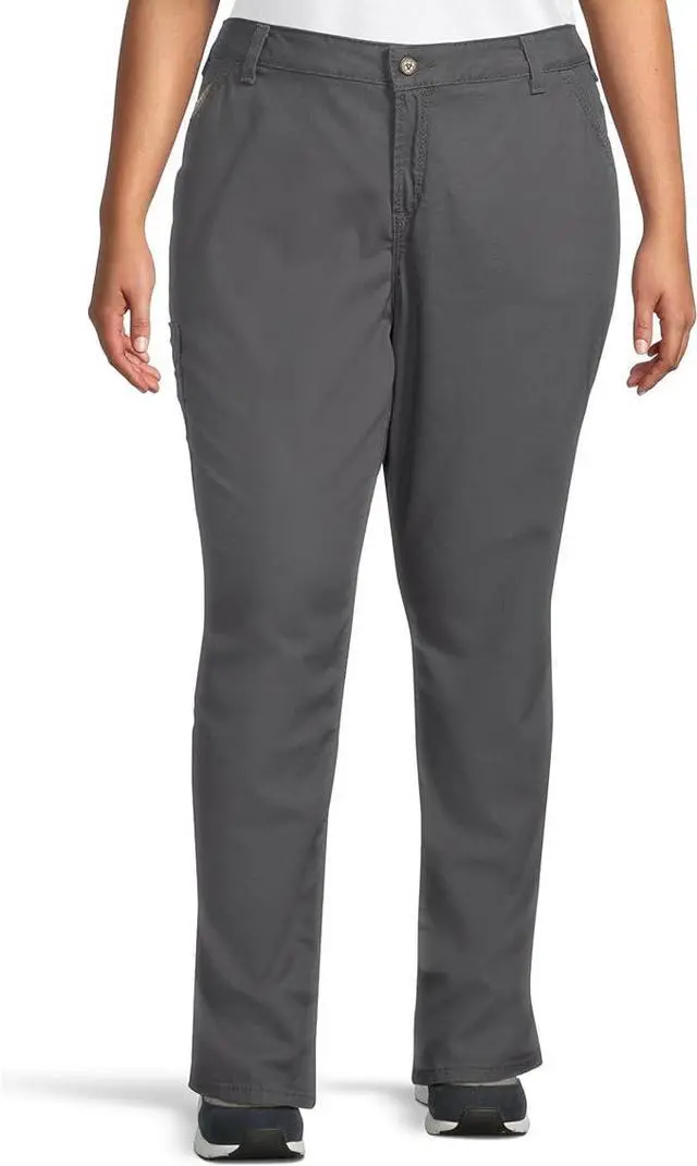 Main image of ARIAT Men's Fr Stretch Canvas Stackable Straight Leg Pant, Iron Grey - Size 26