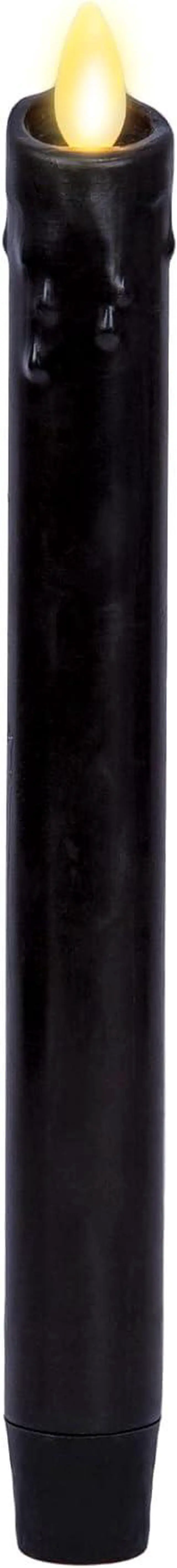 Main image of Luminara Wax Drip Flameless LED Candle for Decoration - 1" x 9.5", Black-Single