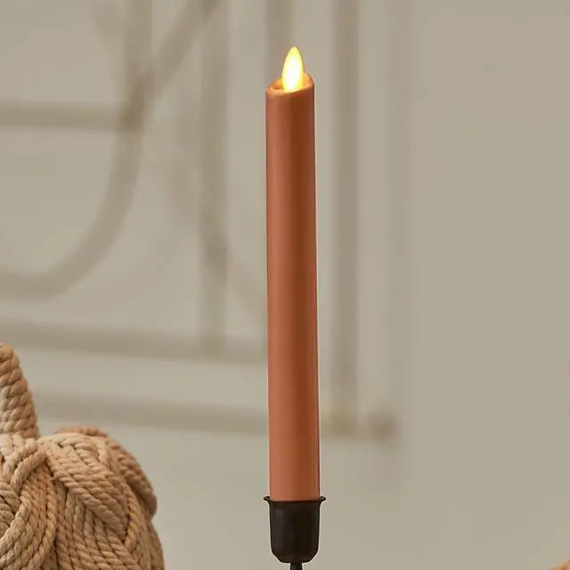 Alt view image 2 of 2 - Luminara Flameless Battery Operated Taper Candle for Home Kids - Adobe Smooth