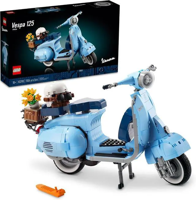 Main image of LEGO Icons Vespa 125 10298 Scooter Model Adult's Building Kit for Home Decor Set
