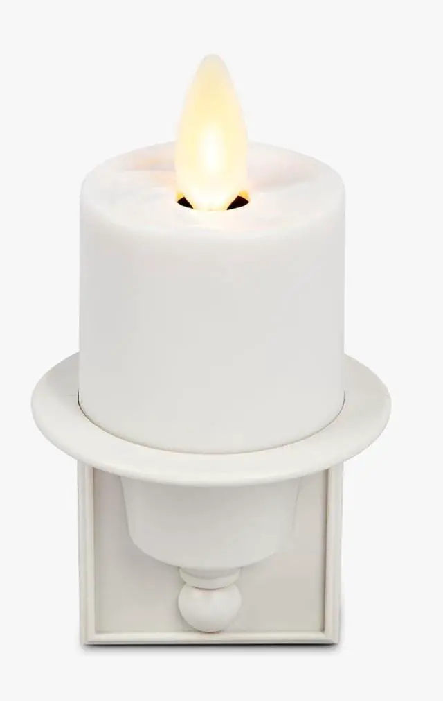 Main image of Luminara Flameless Candle White Nightlight with Real-Flame Effect Technology