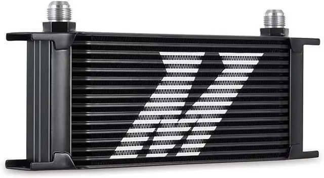 Main image of Mishimoto MMOC-16BK Black Universal 16-Row Oil Cooler, -10 AN Inlet & Outlet