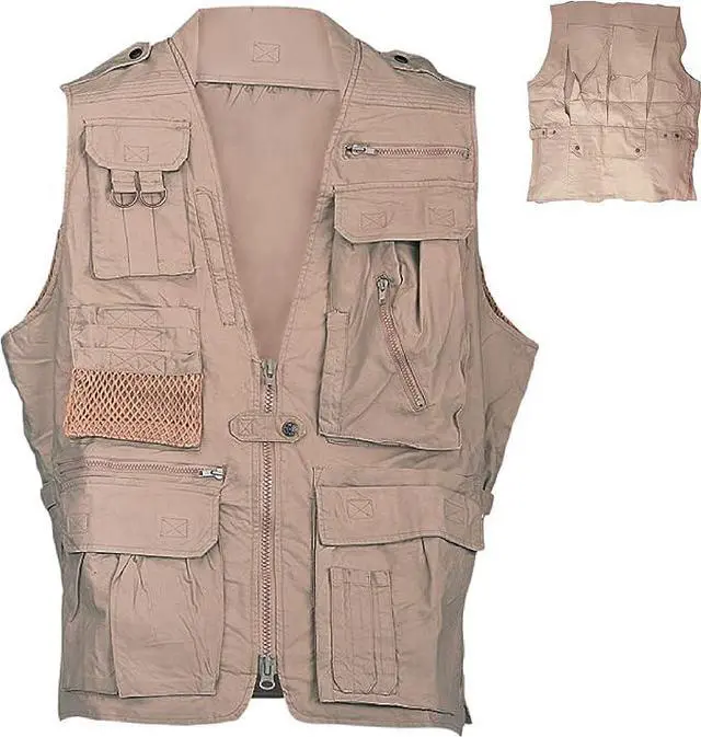 Main image of Campco Humvee Photography Safari Or Travel Vest, Cotton for Men and Women, Khaki